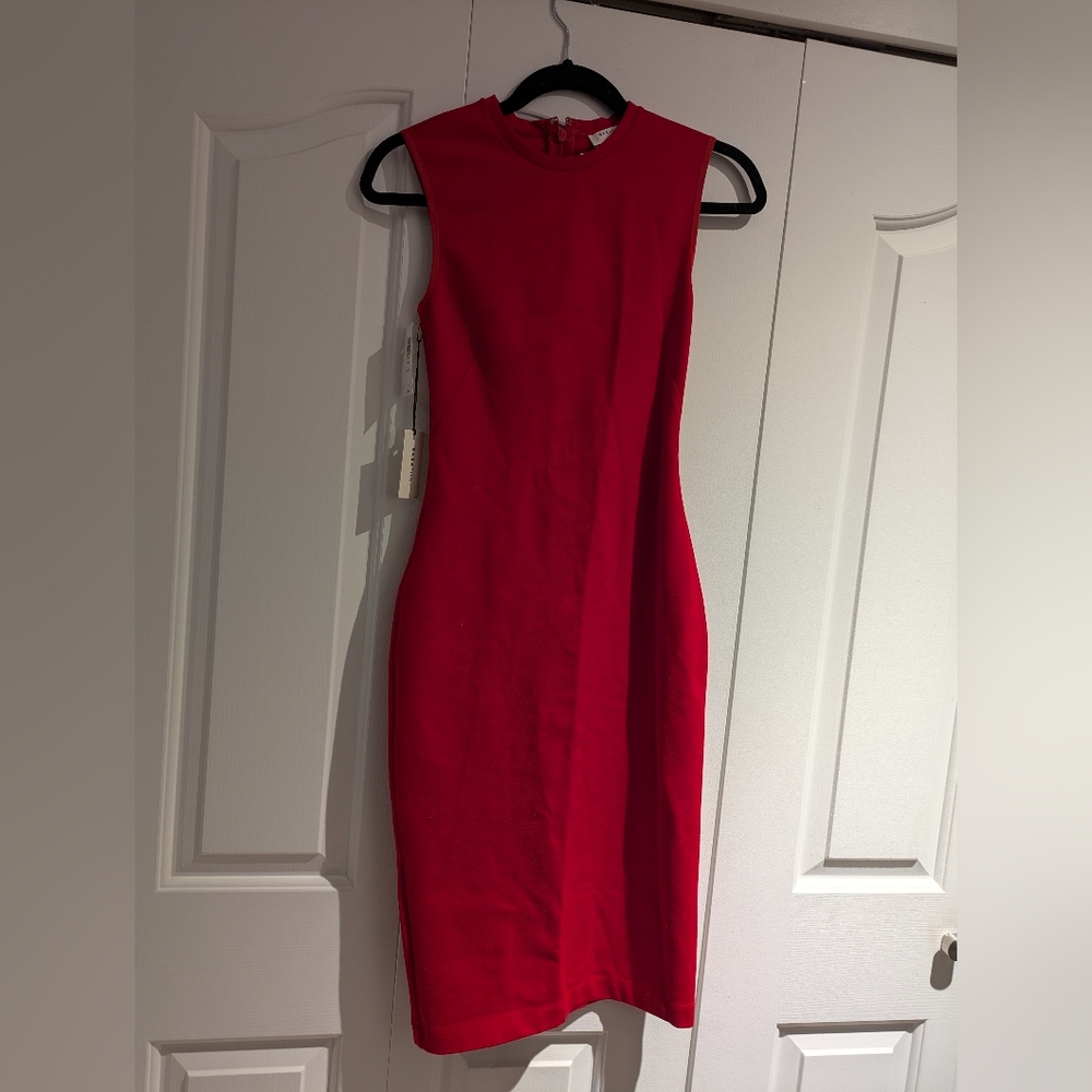 Babaton Aritzia Brand New Red Midi Dress
